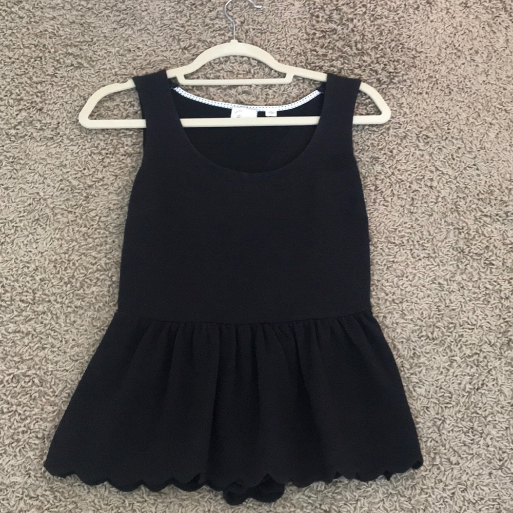 Black peplum top
